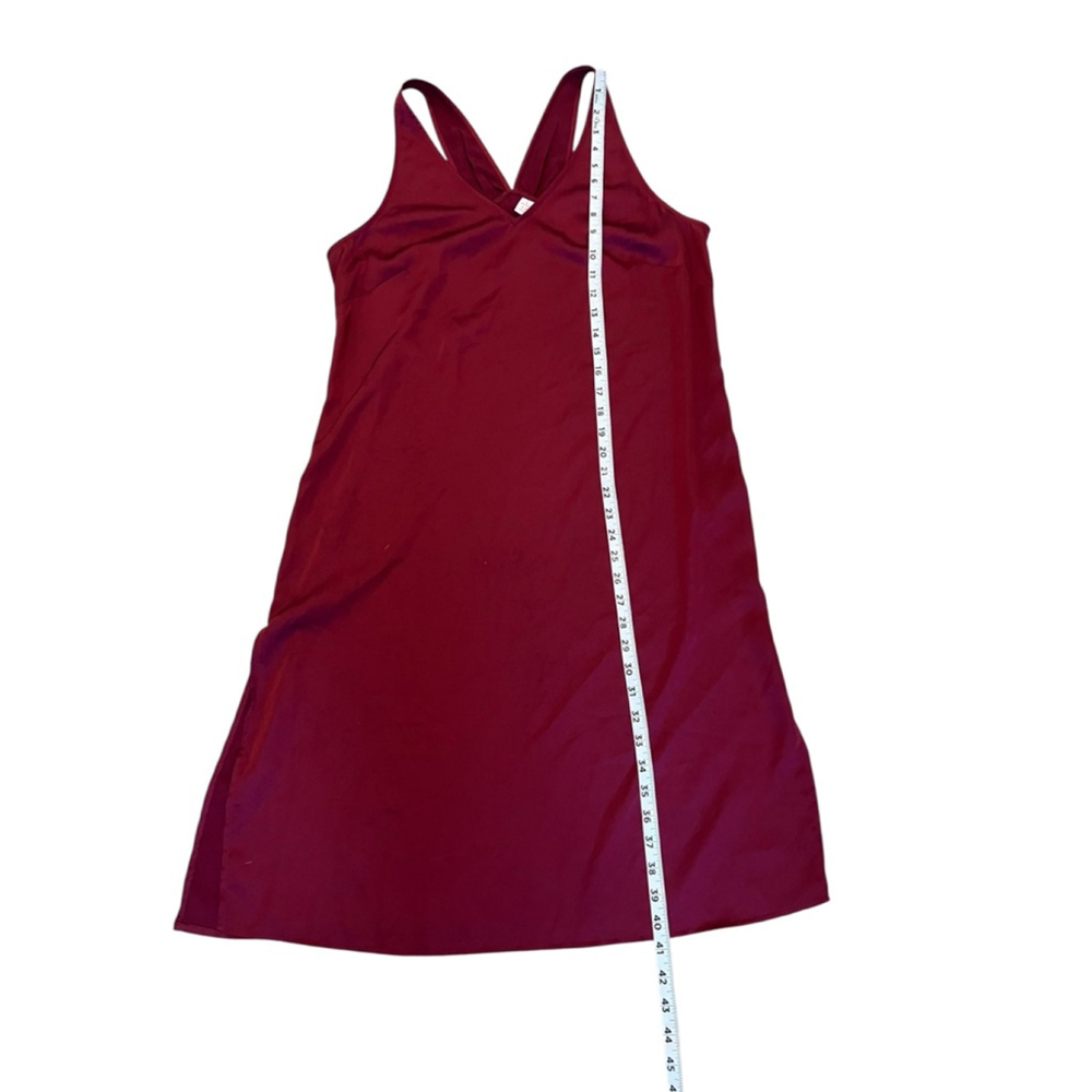 JOE FRESH Burgundy Long Side Slit Tank Sleep Slip Dress M - Picture 9 of 11